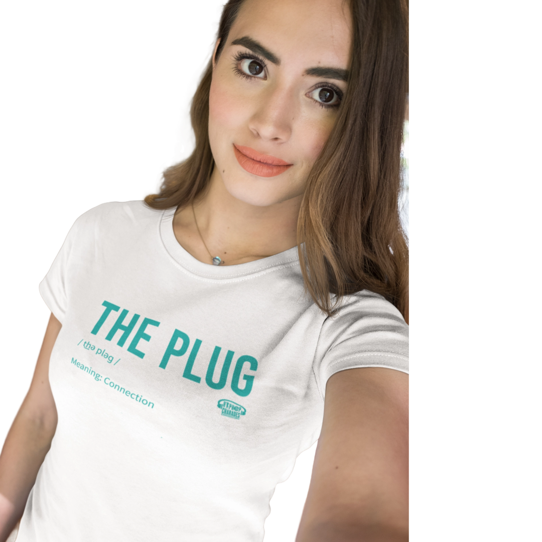 Women s Fitted The Plug Tee Just Play Entertainment