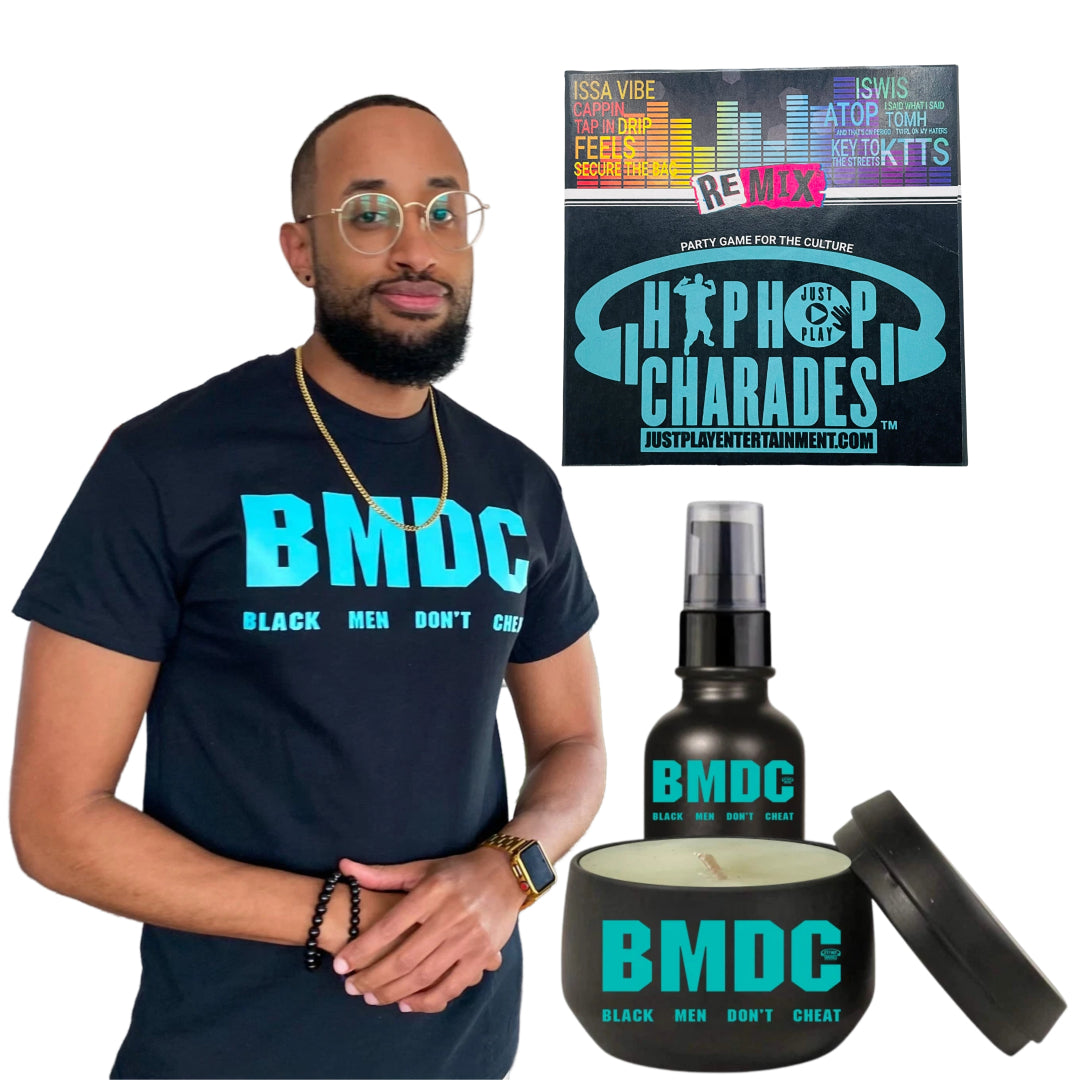 🖤 BLACK MEN DON’T CHEAT – CANDLE, ROOM SPRAY &amp; SHIRT SET